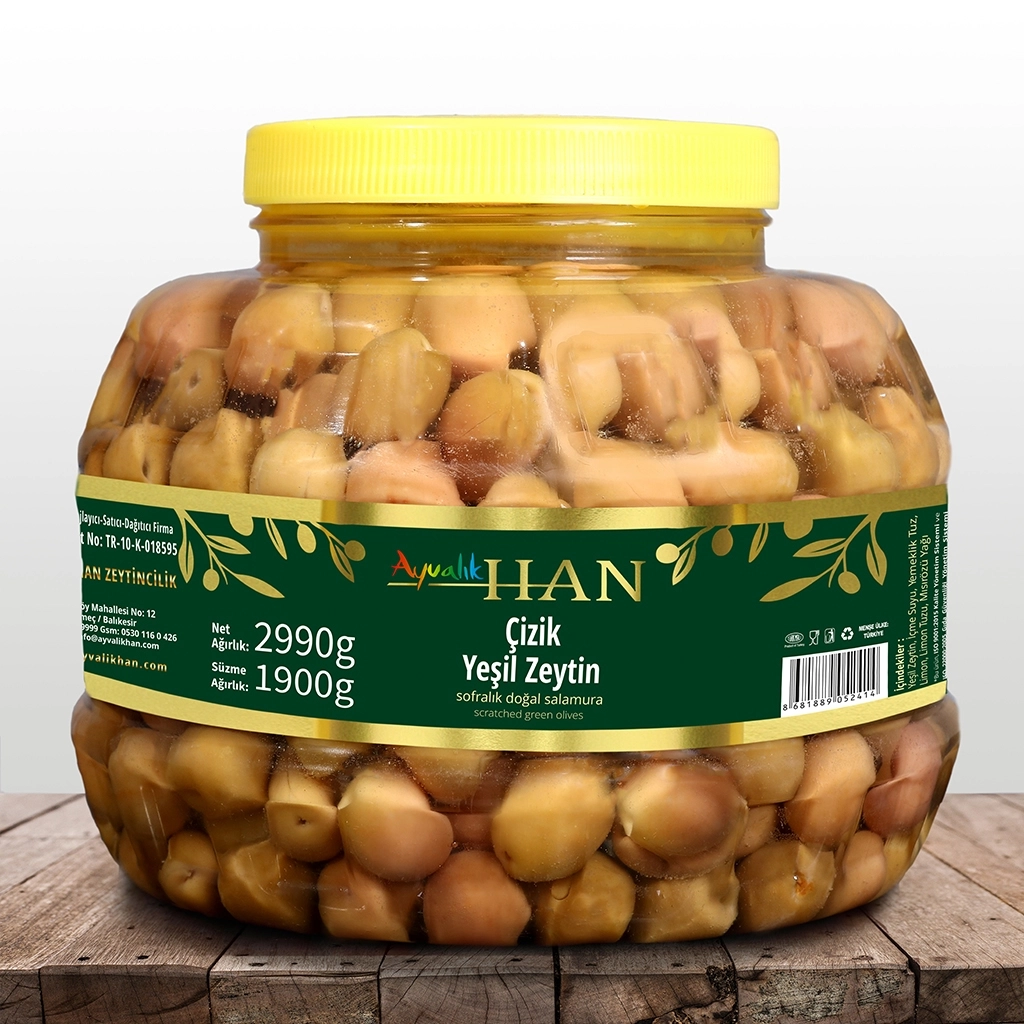 Yeşil Çizik Zeytin 2000 g pet