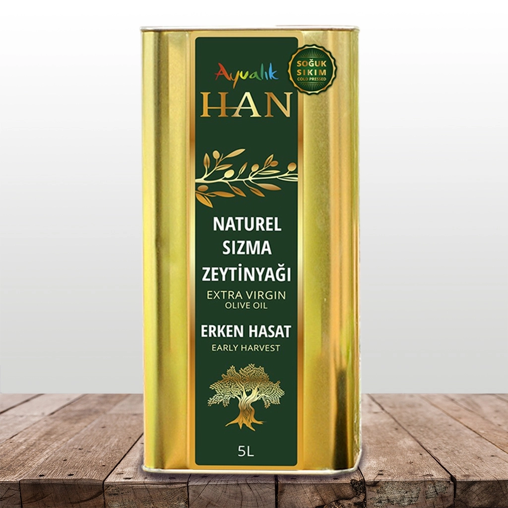 Erken Hasat Soğuk Sıkım Natürel Sızma Zeytinyağı 5 L teneke