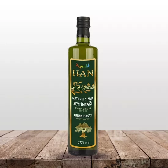 Erken Hasat Soğuk Sıkım Natürel Sızma Zeytinyağı 750 ML | Ayvalık Han