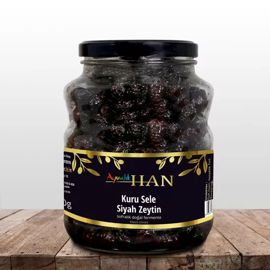AYVALIKHAN Kuru Sele Siyah Zeytin 1 kg pet