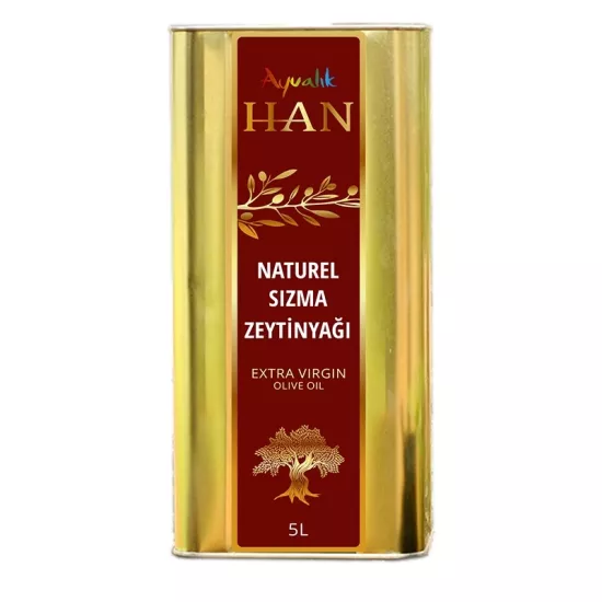 Natürel Sızma Zeytinyağı 5 L Teneke | Ayvalık Han Zeytincilik